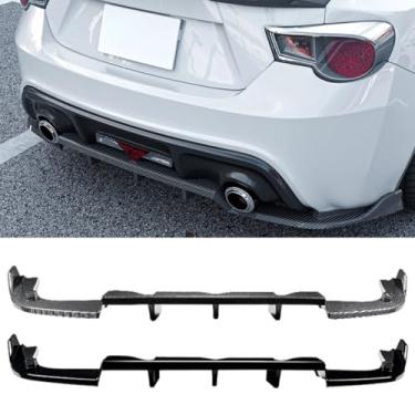 Imagem de Spoiler de para-choque traseiro Lábio do para-choque traseiro Divisor de para-choque traseiro Acessórios para carro compatíveis com BRZ GT86 Scion FR-S 2013-2020 Kit de carroceria (aparência de fibra