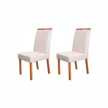 Imagem de Kit 2 Cadeiras Madeira Maciça e Estofada Bella Espresso Móveis