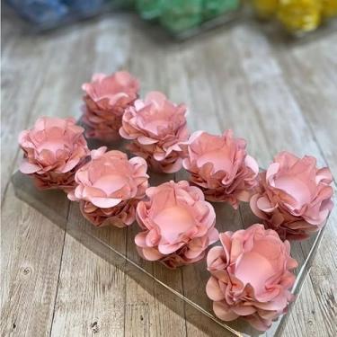 Imagem de Kit com 120 Forminhas para Doces Finos Modelo Flor Luxo – Linha Style – Ideal para Casamentos, Festas e Decoração de Mesa Elegante(ROSA ACQUA (CANDY),40 UNIDADES)