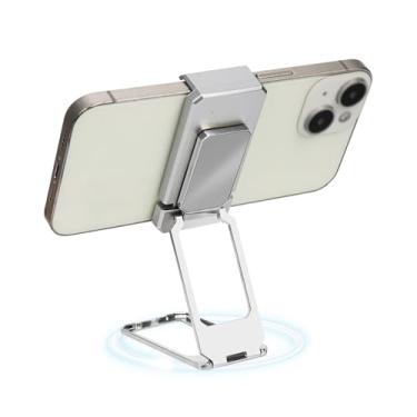 Imagem de Folding Bracket for Phone, New Upgraded Back Clip Type 360 Degree Phone Holder Metal Bracket Holder Multi-Angle Foldable Stand for Desk