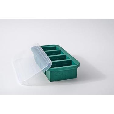 Imagem de Souper Cubes 1 xícara de moldes de silicone para freezer - cubos de sopa perfeitos para congelar caldo, arroz, sobras e muito mais - Bandejas de silicone para freezer com tampas para preparação de