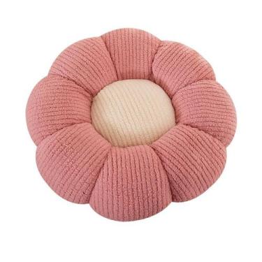 Imagem de Almofada redonda de chão inspirada em flores, boneca de pelúcia, 40 cm