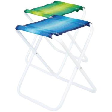 Imagem de Banqueta Dobrável Mor Banco Em Aço Carbono Compacta Prática Para Pesca