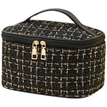 Imagem de Necessaire Organizador Feminino Viagem Tweed Com Alça - Minymix