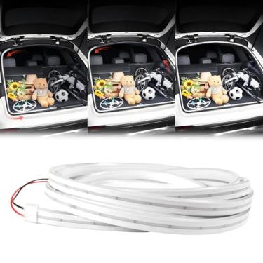 Imagem de KaiDengZhe Tiras de luz de porta-malas de carro de fluxo dinâmico atualizadas, fitas de LED de corte flexível para porta-malas à prova d'água, faixa de luz interna de LED universal para caminhão SUV