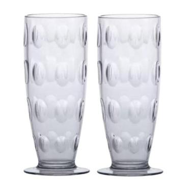 Imagem de Kit 2 Copos Para Cerveja 350 Ml Acqua 17x6,5 Cm Transparente - Paramou