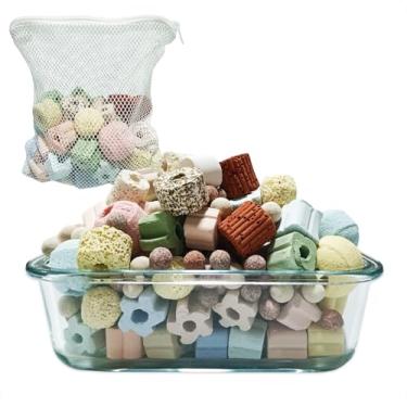 Imagem de Kit de mídia de filtro de aquário biológico 12 em 1 para água cristalina - suporta o ciclo de nitrogênio com bolas biológicas, anéis de cerâmica para aquário de água doce e salgada, lagoa