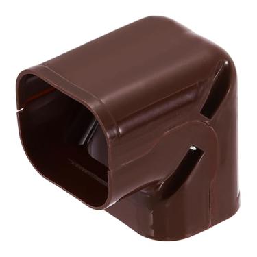 Imagem de PATIKIL Capa de linha decorativa de PVC de 7,6 cm, acessórios de peças de tubulação de cotovelo de 90° para bomba de calor AC central de ar condicionado (café)