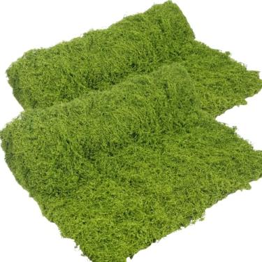 Imagem de FAICOIA 2 peças de musgo falso para artesanato 99 cm x 99 cm musgo sintético para plantas musgo artificial para decoração de grama verde sintética para plantadores, artesanato, mesa de centro de mesa