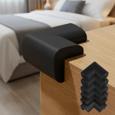 Imagem de Pacote com 7 protetores de canto protetores de borda à prova de água, espuma de borracha pré-gravada para móveis para lareira (6 amortecedores de canto + 1 adesivo)