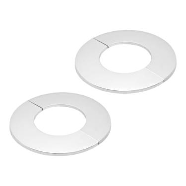 Imagem de bociloy 2 peças 2-3/4"/70 mm 304 flange de parede de aço inoxidável, capa de placa de proteção redonda para tubo, colar de tubo de água autoadesivo para cozinha, banheiro, lavanderia, decorativo, anel