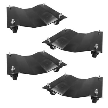 Imagem de Carro Tartaruga Profissional com Rodas Tipo Patins, Preto, Capacidade 400kg, 2 Travas de Segurança, para Oficinas Mecânicas e Centros Automotivos (4)