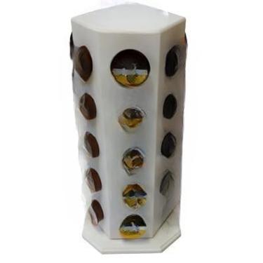 Imagem de Porta Cápsulas Giratório para 30 Cápsulas de Café - Organizador para Cantinho do Café, Prático e Elegante( BRANCO )