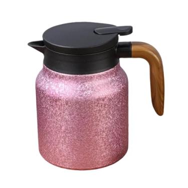 Imagem de Bothyi Garrafa térmica de aço inoxidável com infusor, base plana e isolamento térmico para chá e água quente na cozinha, Rosa