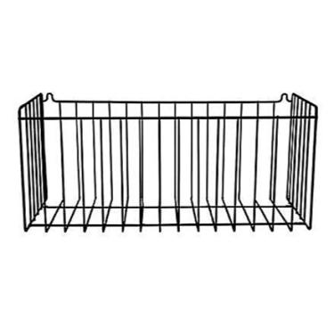 Imagem de Cesto de Fruteira Cesto Organizador Multiuso 15x15x35cm Fruteira de Parede Cesto Aramado (PRETO,1 UNIDADE)