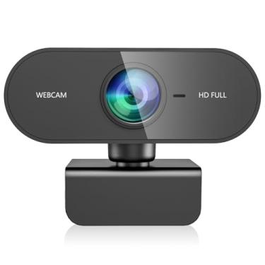 Imagem de Webcam para PC com microfone, Full HD 1080p Streaming Web Cam para Mac Laptop, câmera externa USB de computador para desktop, melhor câmera facial barata para videoconferência, zoom, jogos, YouTube