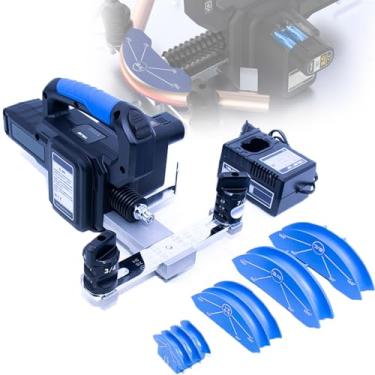 Imagem de Dobradeira EléTrica De Tubos Com Matrizes De 1/4" A 7/8", Dobradeira De Tubos Manual De íOn De LíTio, MáQuina De Dobra RáPida De Tubos A 90° Para Diversos Reparos E RenovaçõEs
