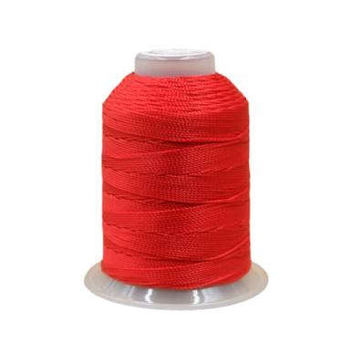 Imagem de Cordão de seda torcida de 1 mm, fio de poliéster com 3 camadas para artesanato DIY, macramê, pingentes, joias, pulseiras da amizade, colares (vermelho)