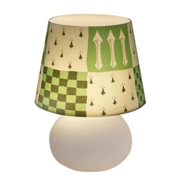 Imagem de Luminária Abajur de Mesa Sonserina, Branco, Polietileno, 20x15x15 cm, com Cabo 1,8m e Interruptor, para Decoração Harry Potter