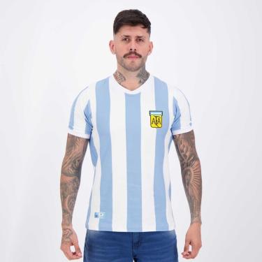 Imagem de Camisa Argentina Retrô 1978 Listrada Masculina-Masculino