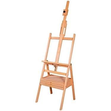 Imagem de Cavalete de artista, suporte de pintura, cavalete de pintura com gaveta de armazenamento, altura iniciante, ajustável, para estúdio, suporte de exibição em tela, cavaletes para exibição,