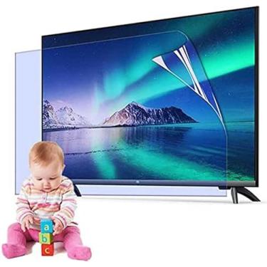 Imagem de Wzglod Película protetora de tela de TV antiluz azul de 82 a 190 cm, película protetora de tela LCD antirreflexo, alivia a tensão ocular do computador e ajuda você a dormir melhor
