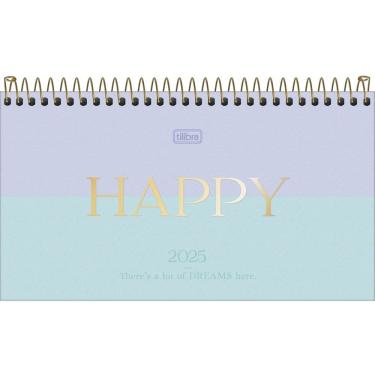 Imagem de Agenda Espiral Semanal de Bolso 16,7 x 8,9 cm Happy 2025 Tilibra 4224