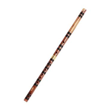 Imagem de Flauta de bambu de madeira adequada para iniciantes, portátil e leve, durável, furos sonoros precisos tom preciso