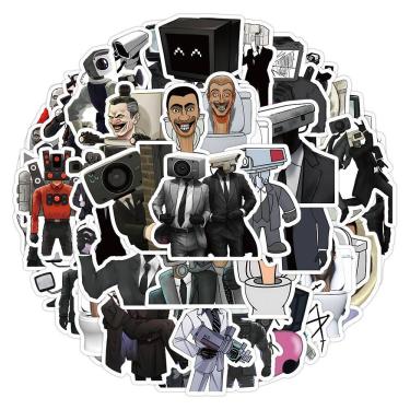 Imagem de Pacote de adesivos Skibidiss Anime Waterproof Vinyl 52 unidades