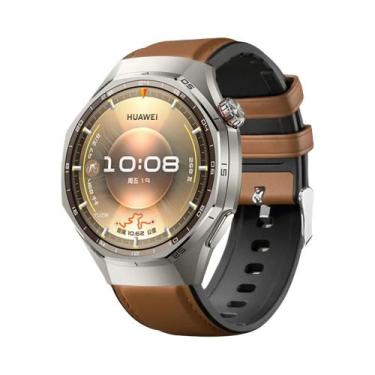 Imagem de Pulseira De Couro E Silicone De 22mm Para Huawei Watch GT6 6Pro GT5 GT