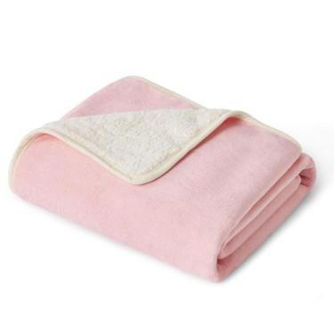 Imagem de Manta Impermeable Bedsure para Cama Sherpa Fleece King Rosa