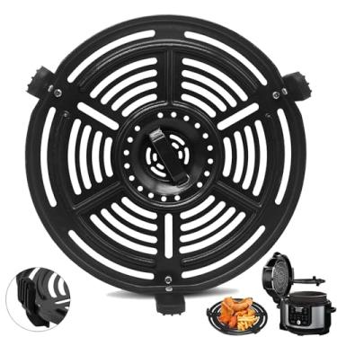 Imagem de Placa de grelha de fritadeira a ar para Ninja FD302 6,5 Qt FD101 5 Qt FD401 8 Qt Air Fryer, 9,7' Air Fryer Grill Pan Crisper Plate Peças de reposição para Ninja OP302 OP305 FD305 acessórios de rack de