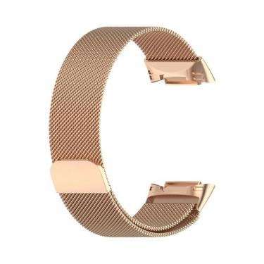 Imagem de Pulseira De Aço Inoxidável Milanese Para Fitbit Charge 6 5, Substituiç