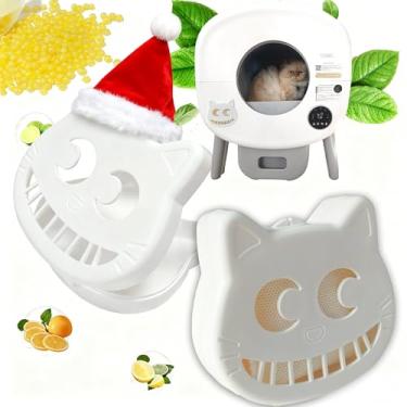 Imagem de PurifyLogix Kit de desodorizante reutilizável para caixa de areia para gatos, inclui 2 caixas adesivas e 2 sacos desodorizantes de carvão ativado com limão, armadilha universal de odores de gatos para