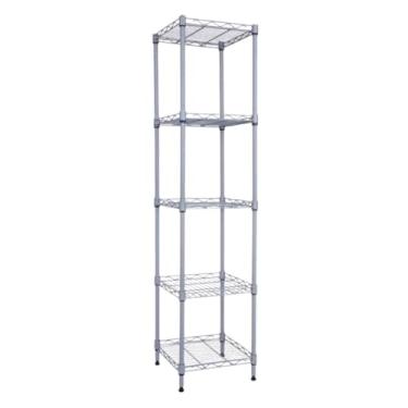 Imagem de Estante de Aço Multiuso Quadrada 5 Prateleiras Ajustáveis