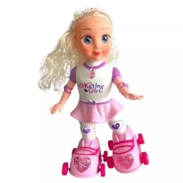 Imagem de Boneca Patinadora Anda Canta Dança Luzes Som Infantil