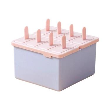 Imagem de Forma De Picolé DIY Com 4/8 Compartimentos E Palito, Bandeja De Gelo C