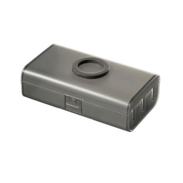 Imagem de Caixa organizadora de cabos, capa e suporte para celular, cabo de alimentação, fone de ouvido, caixa de armazenamento de cabo de dados multifuncional, escritório, casa, viagem. - Preto