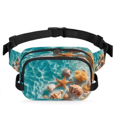 Imagem de Pochete floral de margarida azul para mulheres e homens com alça ajustável, bolsa transversal, bolsa de peito, bolsa tiracolo, Cor 7