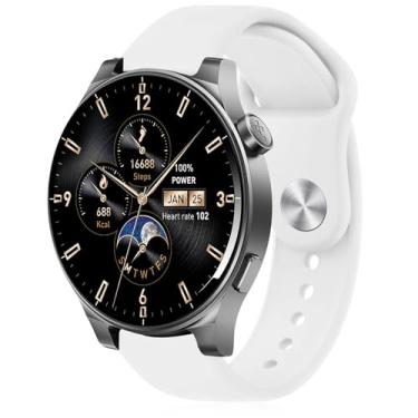 Imagem de Inhosper Pulseiras de silicone compatíveis com TOZO S6/S5/S3, pulseiras esportivas macias de substituição para relógio inteligente CMF Watch Pro/Pro 2/Pro 3/TicWatch Pro 3 Ultra GPS/S2, feminino