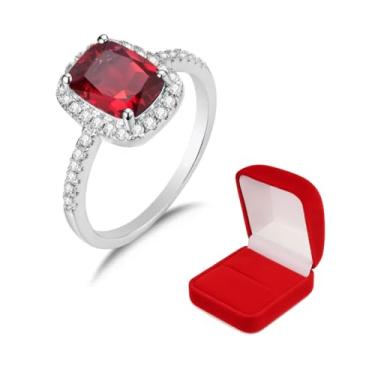 Imagem de Anel De Formatura Feminino Pedras Cursos Variados Presente (Vermelho, 16)