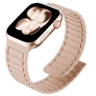 Imagem de Arctime Pulseira magnética de silicone compatível com Apple Watch de 38 mm, 40 mm, 41 mm, 42 mm, 44 mm, 45 mm, 46 mm e 49 mm, pulseira esportiva para iWatch Ultra 3, 2, 1, séries 11, 10, 9, SE, 8, 7