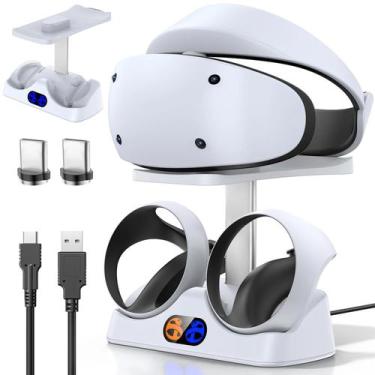 Imagem de Dock De Carregamento Para Controle PS5 VR2 Com Suporte Para Headset E 