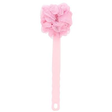 Imagem de Generic Escova Traseira de Esponja de Malha de Escova Macia Com Contas de Massagem de Cabo Longo para Relaxamento Muscular Agarro Confortável Rosa 13,4 X 3,3 Polegadas para Purificador de Chuveiro