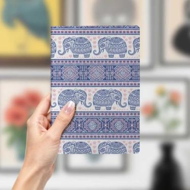 Imagem de Caderno de couro de elefante, caderno A5 para anotações de escritório, agenda de 21 x 14,7 cm, agenda de viagem, presentes para amantes de elefantes