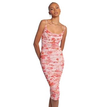 Imagem de Petal & Pup Vestido feminino tempest midi rosa floral, Rosa floral, 34