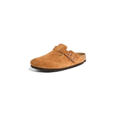 Imagem de Birkenstock tamanco unissex Boston com palmilha macia de couro, Mink, 5-5.5 Women/3-3.5 Men