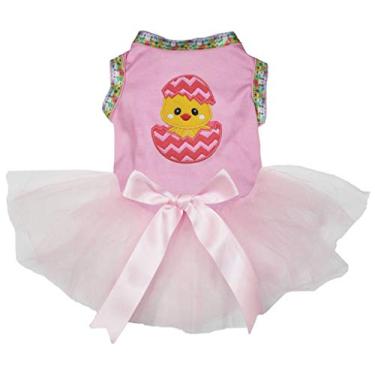 Imagem de Petitebella Vestido para cachorro filhote de galinha (rosa/rosa, 3GG)