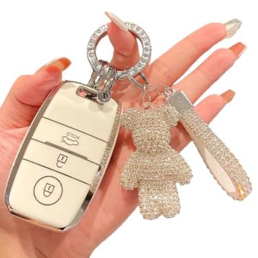 Imagem de Compatível com KIA RIO 3/K2/K3/K4/K5/Sportege/Picanto/Optima/Soul/Ceed/Sorento/Forte/Stinger/Cerato 2017 TPU Capa de chave de carro(Type B)