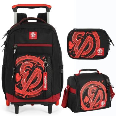 Imagem de KIT Mochila Rodinhas OFICIAL ENALDINHO Luxcel 49456 Vermelho-Unissex